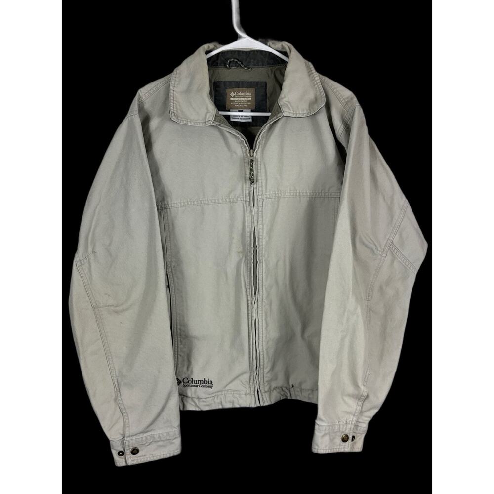 Columbia Sportwear Authentic Active Outdoor Cotton Full Zipper Jacket Sz M READ